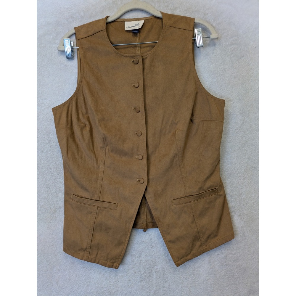 Universal Thread Faux Suede‎ Vest Men's Medium Brown Button Front